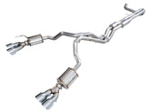 AWE 0FG Exhaust Suite for 2021+ Cadillac Escalade 6.2L - Quad Chrome Silver Tips